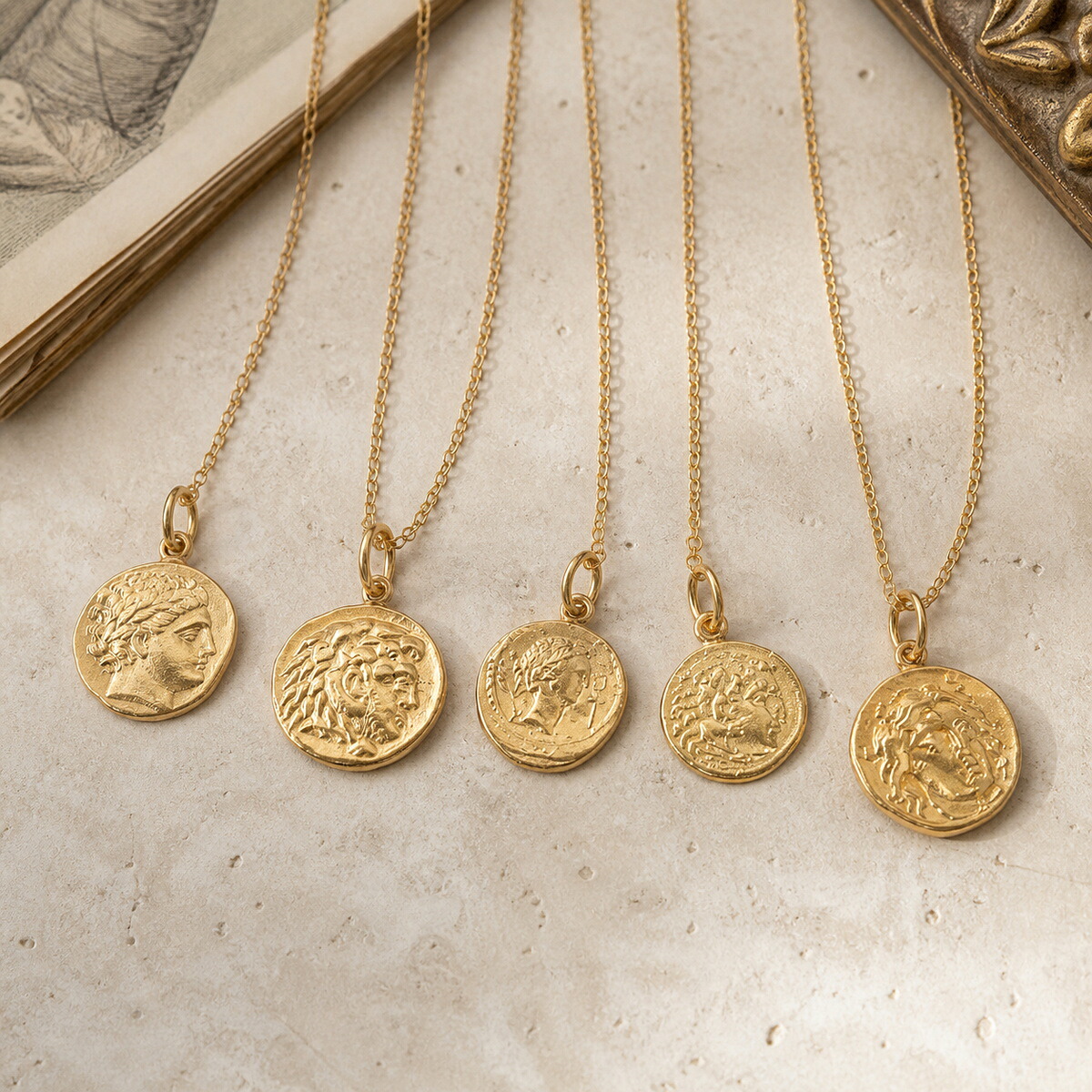 Mimo coinネックレス5種類のコインモチーフ比較